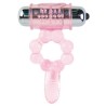 anneau silicone 10 rythmes de langue avec vibration rose
