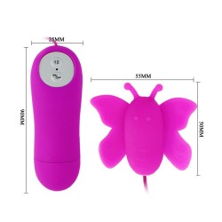 love eggs stimulateur de clitoris papillon 12 vitesses télécommande lilas