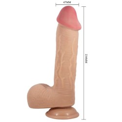 série sliding skin gode réaliste avec ventouse sliding skin flesh 23,4 cm