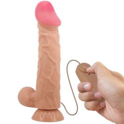 série sliding skin gode réaliste avec ventouse sliding skin télécommande flesh 24 cm
