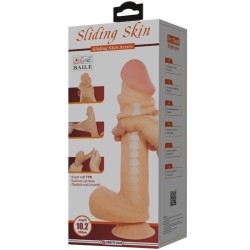 série sliding skin gode réaliste avec ventouse sliding skin flesh 26 cm