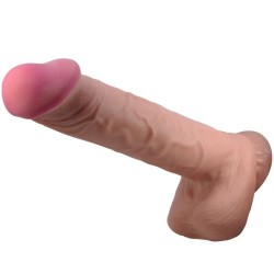 série sliding skin gode réaliste avec ventouse sliding skin marron 26 cm