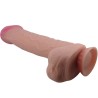 série sliding skin gode réaliste avec ventouse sliding skin marron 26 cm