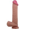série sliding skin gode réaliste avec ventouse sliding skin marron 26 cm