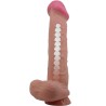 série sliding skin gode réaliste avec ventouse sliding skin marron 26 cm