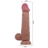 série sliding skin gode réaliste avec ventouse sliding skin marron 24 cm