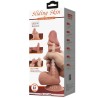 série sliding skin gode réaliste avec ventouse coulissante peau brun 21,8 cm