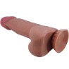 série sliding skin gode réaliste avec ventouse coulissante peau brun 20,6 cm