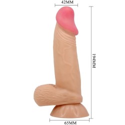 gode réaliste série sliding skin avec ventouse sliding skin 19,4 cm
