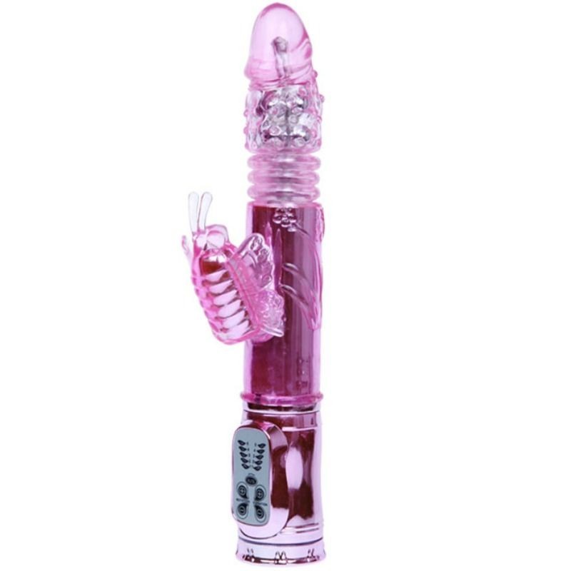 vibrateur rechargeable avec stimulateur de papillon rotation et throbbing vibrateur rechargeable avec stimulateur de papillon rotation et throbbing