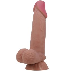 série sliding skin gode réaliste avec ventouse coulissante peau brun 19,4 cm