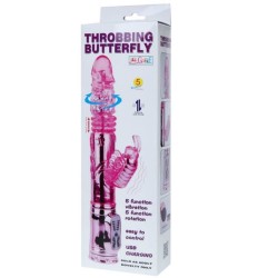vibrateur rechargeable avec stimulateur de papillon rotation et throbbing