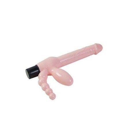harnais sans corde tpr avec vibration et stimulation anal 25.4 cm