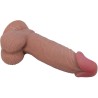 série sliding skin gode réaliste avec ventouse coulissante peau brun 19,4 cm