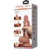 série sliding skin gode réaliste avec ventouse coulissante peau brun 19,4 cm
