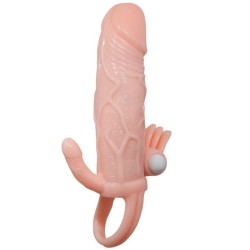 couvre-pénis brave man avec chair de stimulation clit et anal 16.5 cm