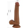 grand gode réaliste 22 cm marron