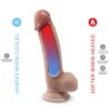 pénis réaliste en silicone thermoreactif de qualité supérieure 17,8 cm