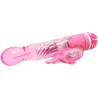 vibrateur multivitesses avec stimulateur rose