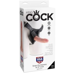 king cock harnais avec pénis réaliste 15,20 cm