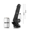 vibrateur réaliste télécommande noir avec testicules 19.5 cm -o- 4 cm