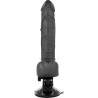 vibrateur réaliste télécommande noir avec testicules 19.5 cm -o- 4 cm