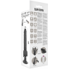 vibrateur réaliste télécommande noir avec testicules 19.5 cm -o- 4 cm