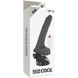 vibrateur réaliste télécommande noir 19 cm -o- 4 cm