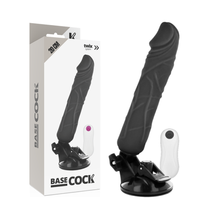 vibrateur réaliste télécommande noir 20 cm -o- 4 cm