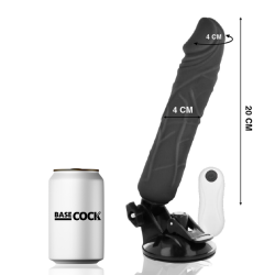 vibrateur réaliste télécommande noir 20 cm -o- 4 cm