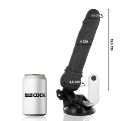vibrateur réaliste télécommande noir 19.5 cm -o- 4 cm