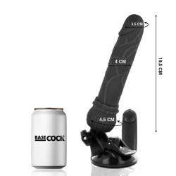 vibrateur réaliste télécommande noir 19.5 cm -o- 4 cm