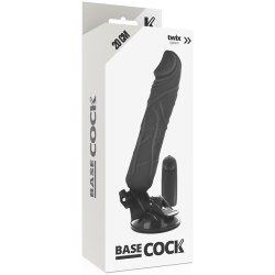 vibrateur réaliste télécommande noir 20 cm -o- 4 cm