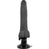 vibrateur réaliste noir télécommande avec testicules 20 cm -o- 4 cm