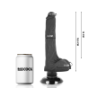 vibrateur réaliste 2-1 noir 18.5 cm -o- 4 cm