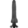 vibrateur réaliste 2-1 noir 18.5 cm -o- 4 cm