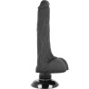 vibrateur réaliste 2-1 noir 18.5 cm -o- 4 cm