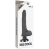 vibrateur réaliste 2-1 noir 18.5 cm -o- 4 cm