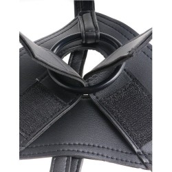 harnais avec pénis brun réaliste 20,3 cm