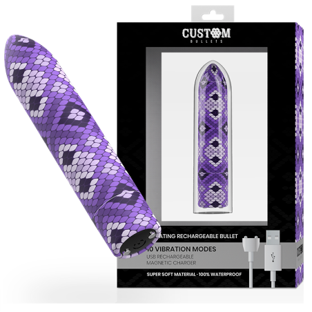 rechargeable snake purple magnetic bullet 10v