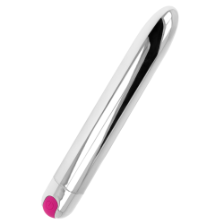 vibrateur argent rechargeable 10 modes 18,5 cm