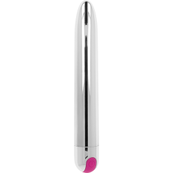 vibrateur argent rechargeable 10 modes 18,5 cm