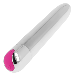 vibrateur argent rechargeable 10 modes 18,5 cm