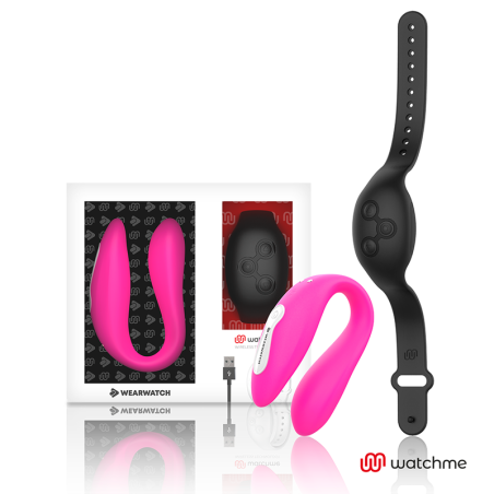 vibrateur double technologie watchme fuchsia-azabache