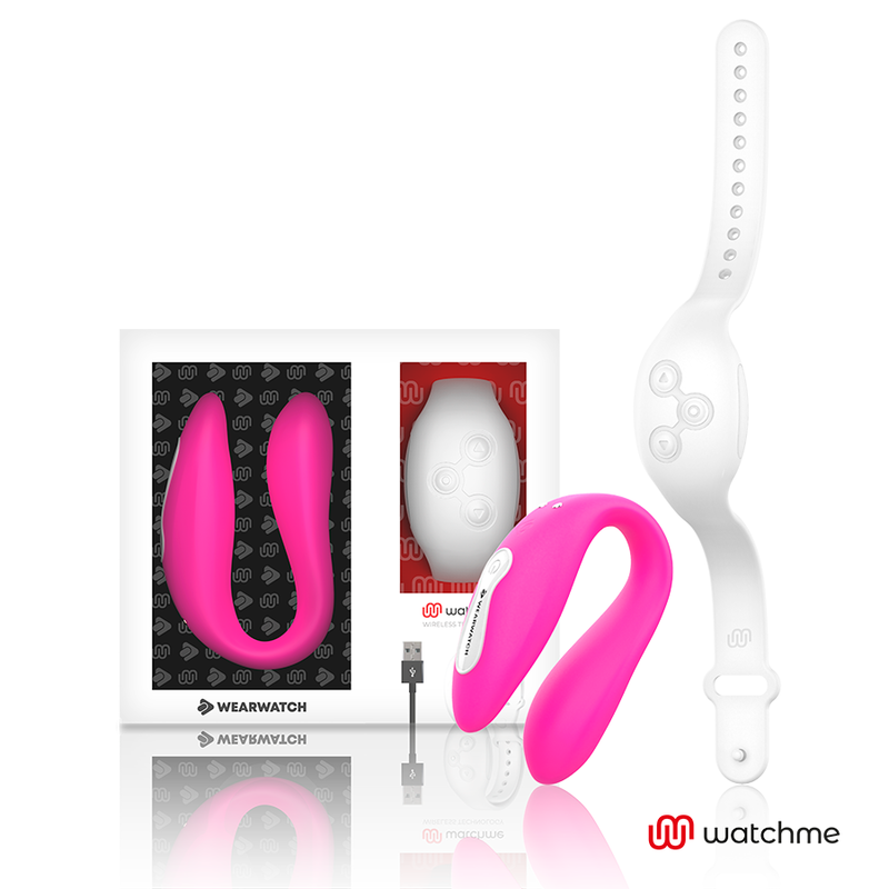 watchme vibrateur double technologie fuchsia - neige watchme vibrateur double technologie fuchsia - neige