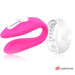 watchme vibrateur double technologie fuchsia - neige