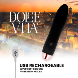 vibrateur rechargeable quatre noir 7 vitesses