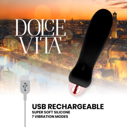 vibrateur rechargeable cinq noir 7 vitesses