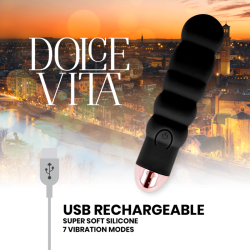 vibrateur rechargeable six noir 7 vitesses