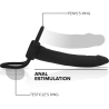 gode anal cobi onyx avec anneau de bite et testicule 13 cm en silicone